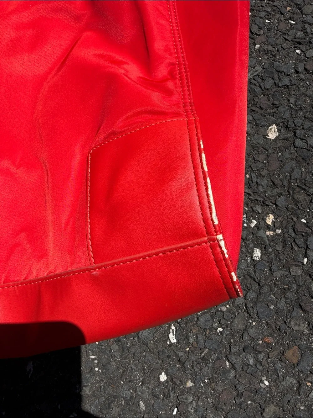 Tory Burch Ella Red Nylon Logo Tote